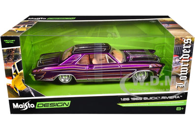 1965 Buick Riviera Purple 1:26 scale Maisto Lowriders Die Cast Car - Chicano Spot